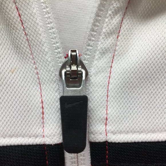 Nike Warm Up Jacket Medium Dri-Fit Red White Black - Picture 4 of 9
